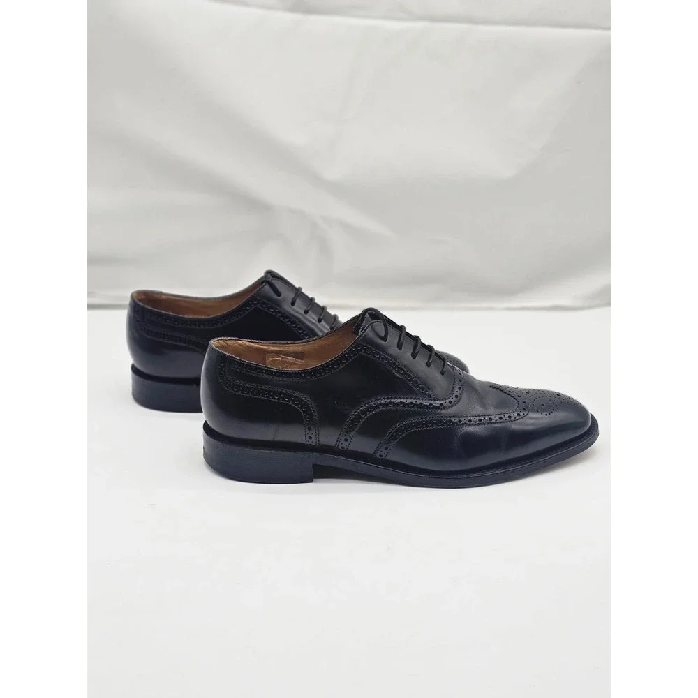 Charles Tyrwhitt Wingtip Brogue Men's Size 9 Black Leather Oxfords Dress Preppy
